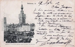 62 BETHUNE GLOCKENTURM UND BLICK AUF DEN GROSSEN PLATZ - Bild 1 von 2