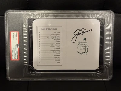 Jack Nicklaus Auto Signed Masters Golf Scorecard Augusta National PSA/DNA - Image 1 of 3