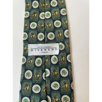 Corbata Givenchy Hombre 100% Seda con Caballo, Verde Foto 1 de 3