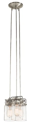 Kichler 42869NI Brinley 3-Light Pendant in Brushed Nickel - Image 1 of 2
