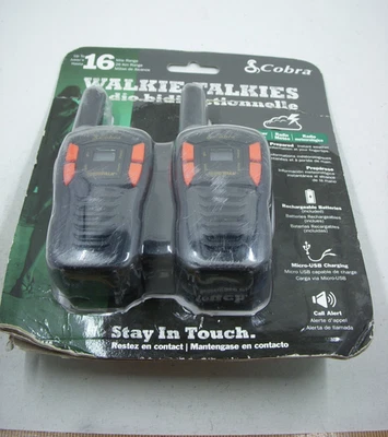 COBRA ACXT145 Walkie Talkies Rechargeable Long Range 16-Mile Two Way Radio Set 2 - Image 1 of 4