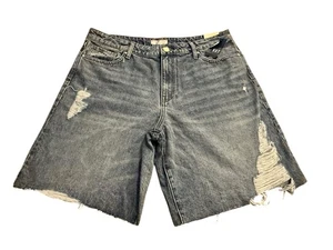 Bermuda donna KUT from the Kloth Hailey vita alta orlo grezzo taglia 14 nuovi con etichette - Foto 1 di 8