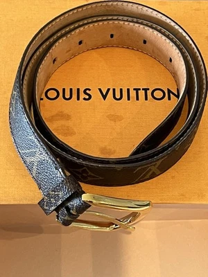 Louis Vuitton подлинный LV монограмма узкий ремень размер 95/38 - Изображение 1 из 4