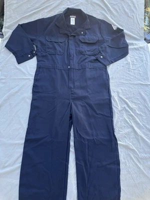 Bulwark FR CAT 2 Navy Blue Modacrylic coverall Size 60 R (ATPV 11) - Image 1 of 4