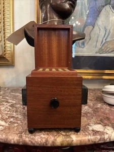 C1800 Georgian Burl Wood Cigarette Holder Music Box Beautiful Wood Inlay - Picture 1 of 13