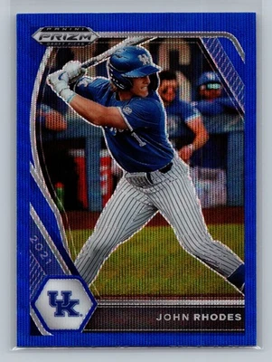 2021 Panini Prizm Draft Picks #PDP76 John Rhodes Blue Wave Prizm - Image 1 of 2