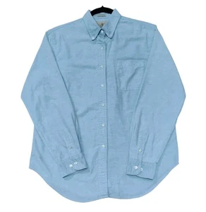 Vintage 90s J Crew Outfitters Blue Button Down Shirt Single Needle Size 12 Small - Picture 1 of 8