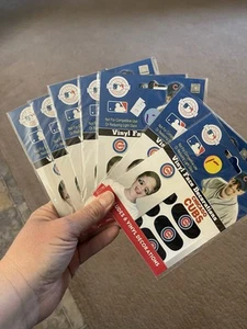Chicago Cubs Vinyl Face Decorations MLB Set Of 7 Packs New - Picture 1 of 3