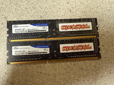 Team Group 8GB KIT (2x4GB) DDR3-1600 Memory. WORKS - Image 1 of 2