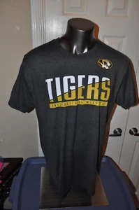 NWOT Univ of Missouri Mizzou Tigers Dark Gray Heather Mens T Shirts Small - LRG - Picture 1 of 5