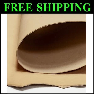 4-6 Oz Veg Tan Cowhide Double Shoulder Leather - Ideal for Artisans and Crafters - Picture 1 of 9