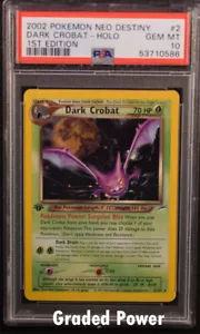 Neo Destiny 1a Edizione Dark Crobat PSA 10 HOLO (0586) 2/105 Pokemon - Foto 1 di 1
