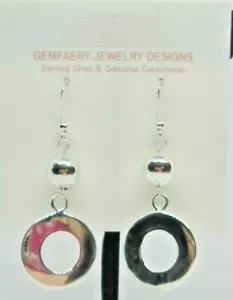 Sterling Silver Wire-Wrapped Dangle Earrings #2834...No Stone...Handmade USA - Picture 1 of 6