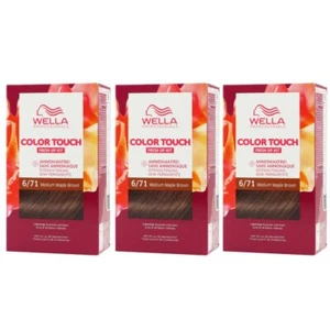 Wella Color Touch Fresh Up Kit 3 x 130 ml 6/71 dunkelblond braun asch Haarfarbe  - Bild 1 von 2