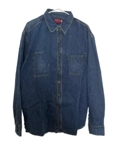 Vintage 1980's Men's Guess Denim Long Sleeve Western Shirt XXL Great Condition - Picture 1 of 6