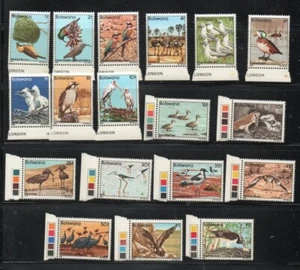 Botswana Sc 303-320 1982 Birds stamp set mint NH - Picture 1 of 1