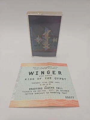 WINGER - In The Heart Of The Young Cassette Tape (1990) + Gig Tour Ticket (1991) - Image 1 of 4