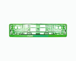 2x European License Number Plate Frame Holder Glossy Green for Ford Performance