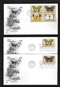 USA SC # 1712-1715 And 1715a Butterflies FDC . Artcraft Cachet - Picture 1 of 2