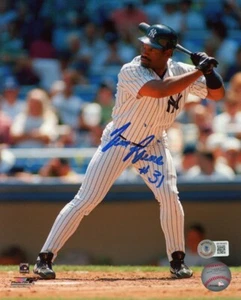 TIM ROCK RAINES SIGNED HANDSIGNIERT 8x10 FOTO NEW YORK YANKEES RARE BECKETT BAS - Bild 1 von 2