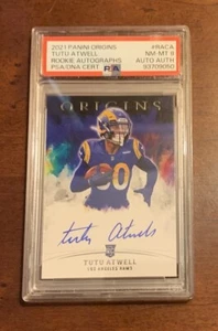 2021 Panini Origins Rookie Autographs Tutu Atwell #RA-CA LA Rams PSA 8 NM-Mint - Picture 1 of 2