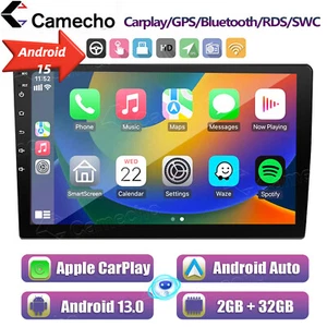 7'' Double 2 Din Android 15 Car Stereo Radio Touch Screen GPS WIFI Apple Carplay - Picture 1 of 12
