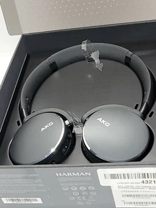 Harman AKG Y500 Wireless Bluetooth Foldable On-Ear Headphones - Black Headset - Picture 1 of 5