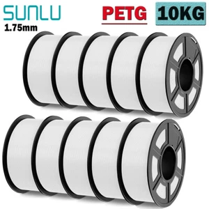 10KG SUNLU PETG White 3D Printer Filament 1.75mm PETG White Consumables 10 Rolls - Picture 1 of 11