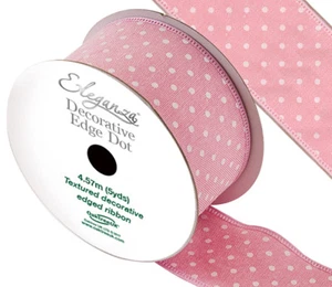 Decorative Edge Dot Ribbon 38mm x 4.57m - Picture 1 of 5