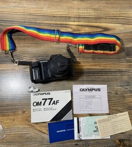 Olympus OM77AF Auto Focus SLR 35mm Camera, Strap -battery Door Broken Works - Picture 1 of 11