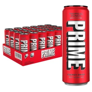 Prime Energy Drink Naturally Flavored, 200mg 24 Pack Tropical Punch check BB! - Picture 1 of 3