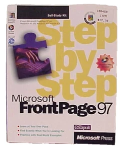 MICROSOFT FRONT PAGE 97 STEP BY STEP SELF-STUDY KIT VINTAGE USER'S GUIDE BOOK - Picture 1 of 10