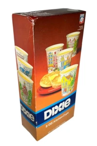 Vintage Dixie Cup Heritage Kitchen Bathroom 8 Scenes 100 Refill 5 OZ Houses 1981 - Picture 1 of 13