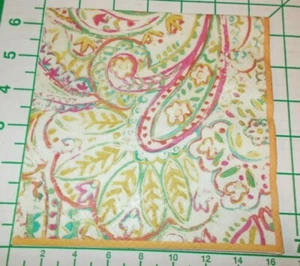 Dos servilletas de almuerzo decorativas para decoupage "polvo dorado de cachemira pintada" - Imagen 1 de 9