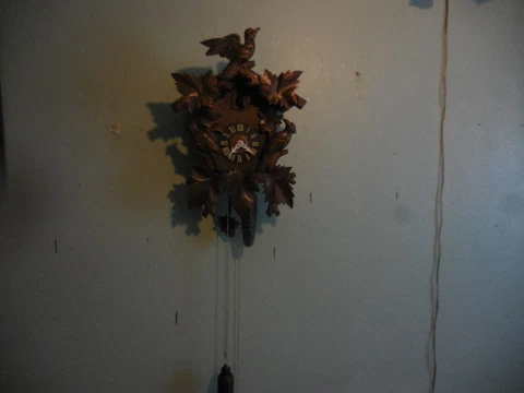 Vintage 8 Day "Leaf and Loon" Regula Traditional Wooden Hand Carved Cuckoo Clock Cover