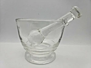 Set mortaio e pestello in vetro NOS 8 oz - Mercer Glass Works, INC - Foto 1 di 10