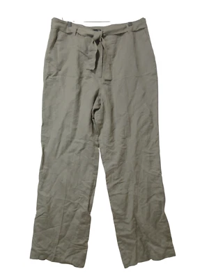 Sz 16T East 5th Pants Womens Gray/Beige WIDE LEG Linen Blend Boho Lagenlook - Image 1 of 4