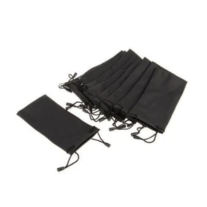 1/5/10 X schwarz sonnenbrille brillen wasserdichte stoffbeutel tasche U8L3 - Bild 1 von 11