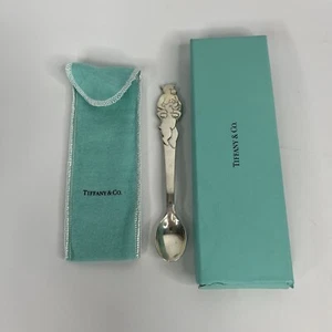 Tiffany & Co. Sterling Silver 1992 Teddy Bear Baby Feeding 5.5" Spoon - Box - Picture 1 of 6