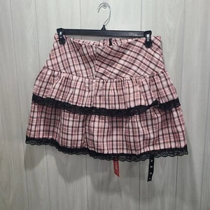 Ösen Ösen Spitze Rock Neu mit Etikett Größe XL Whimsigoth Skater Festival Preppy Goth - Bild 1 von 9