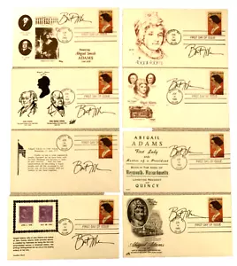8 First Day Issue ABIGAIL ADAMS Complete Set June 14, 1985~Signed Stamped Covers - Picture 1 of 18
