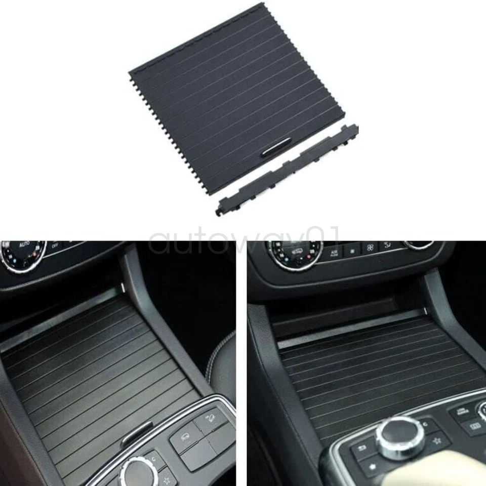 Center Console Cup Holder Tray Roller Blind Cover for Mercedes-Benz W166 GLE300d Foto 1 de 4