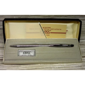 Cross Chrom Kugelschreiber 3502 mit Box und Papieren - Tinte geprüft (blau) - Bild 1 von 5