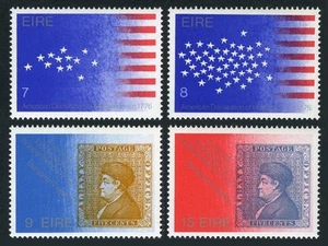 Ireland 389-392,392b, hinged. Mi 340-343, Bl.2. USA-200. Benjamin Franklin.1976. - Picture 1 of 2