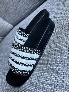 Adidas Badelatschen Schlappen Adiletten Gr. 35 Schwarz - Bild 1 von 2