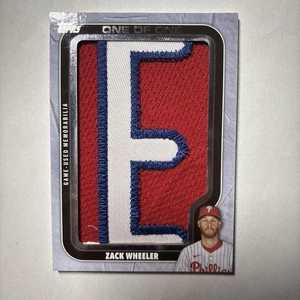 2025 Topps Baseball Card Zack Wheeler Philadelphia Phillies 1 of 1 Excellent - Picture 1 of 24
