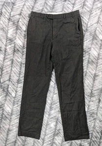 Brooks Brothers 1818 Madison 32x32 Wool Flat Front Brown Dress Pants Trousers - Picture 1 of 12