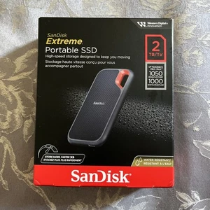 SANDISK EXTREME 2 TB HIGH SPEED PORTABLE SSD DISK DRIVE - NEW BOXED - Photo 1/5