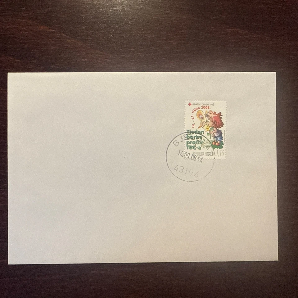 CUBIERTA CROACIA FDC AÑO 2008 TUBERCULOSIS TB CRUZ ROJA SELLOS DE MEDICINA DE SALUD Foto 1 de 1