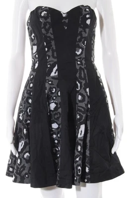 LIPSY Vestido bustier Mujeres Vestido Talla EU 36 negro-gris oscuro-blanco puro - Imagen 1 de 4